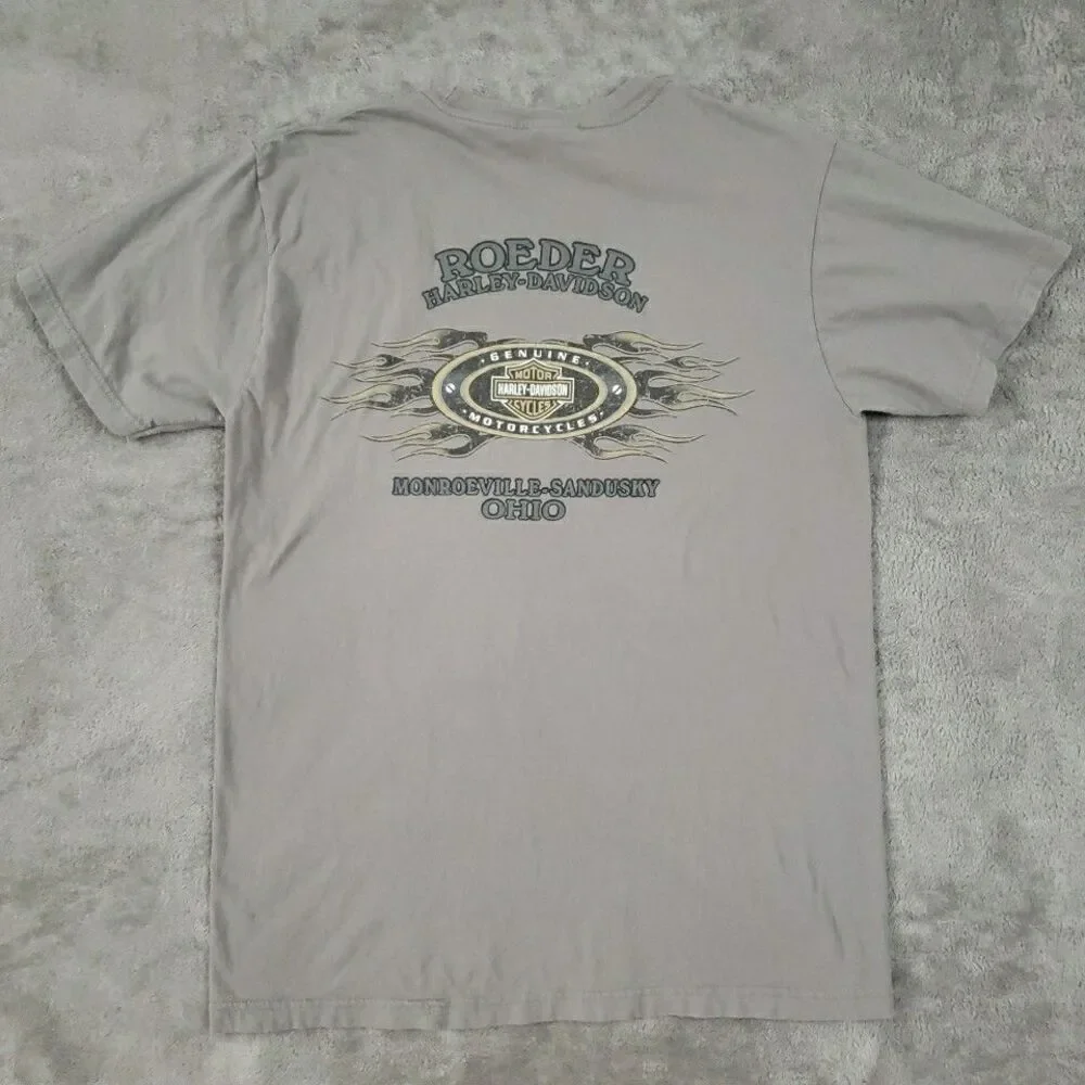 Harley Davidson T Shirt Short Sleeve Naughty or Nice Lady Roeder OH Men's Sz M